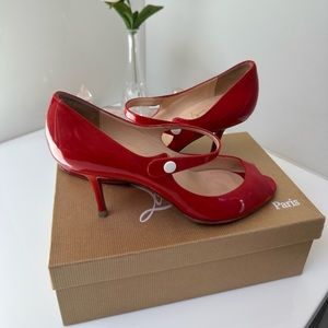 Christian Louboutin Red Mary Janes Size 41
